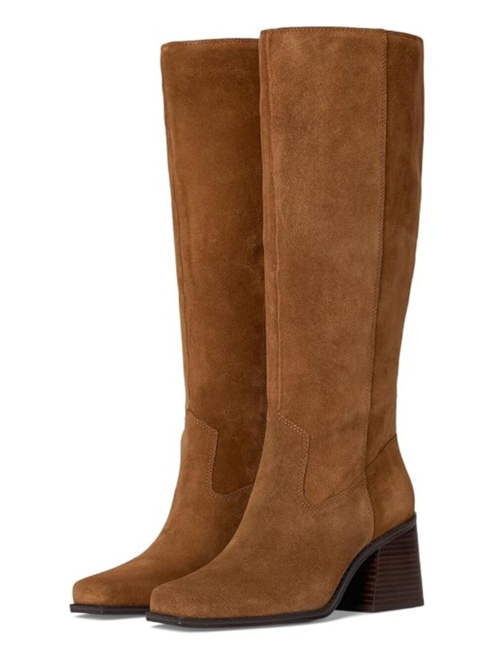 Vince Camuto Sangeti Brown Suede Knee High Block Heel Boots
